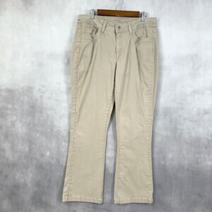 Riders By Lee Women Pants 14M Khaki Stretch‎ Classic Flap Pocket Utility Y2K